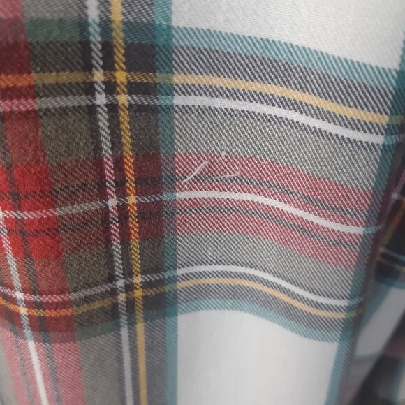 Viyella SZ M Men's Plaid Button Up Shirt, 80% Cotton/20% Wool - Picture 15 of 16